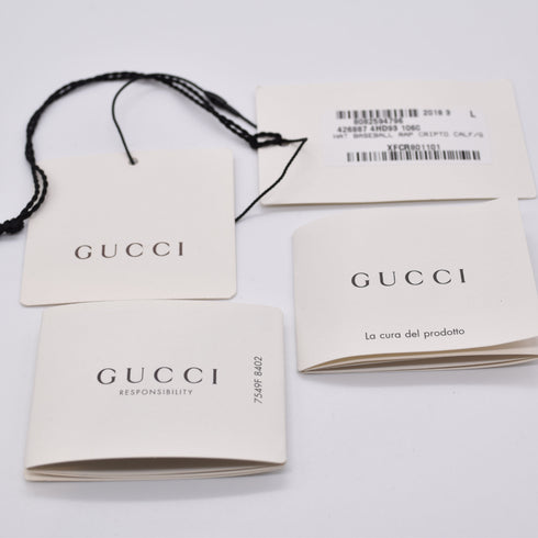 GUCCI グッチ ベースボールキャップ ロゴプリント シェリーライン レザー